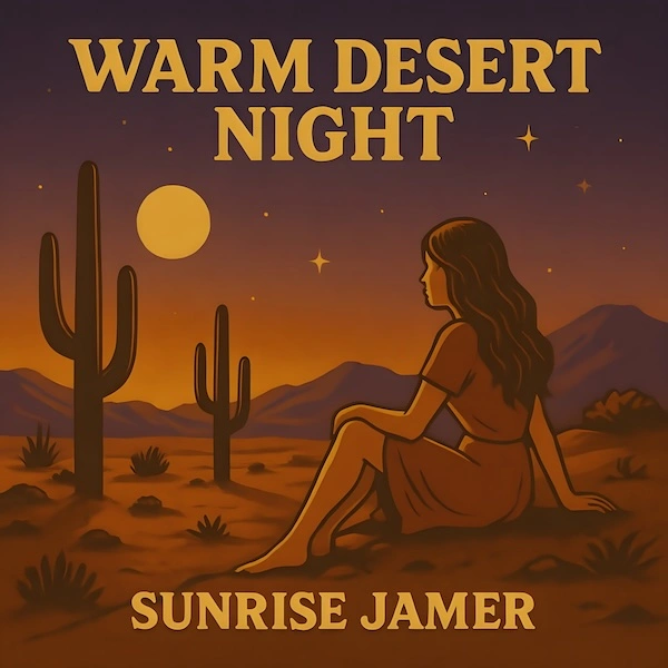 Cover der Single 'Warm Desert Night' von Sunrise Jamer